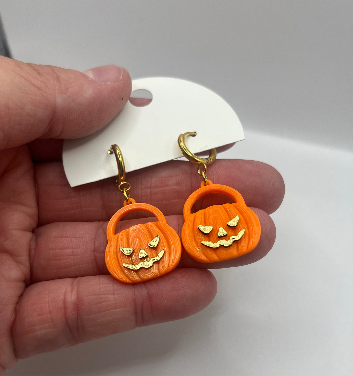 Orange Jack o’ Lantern Earrings