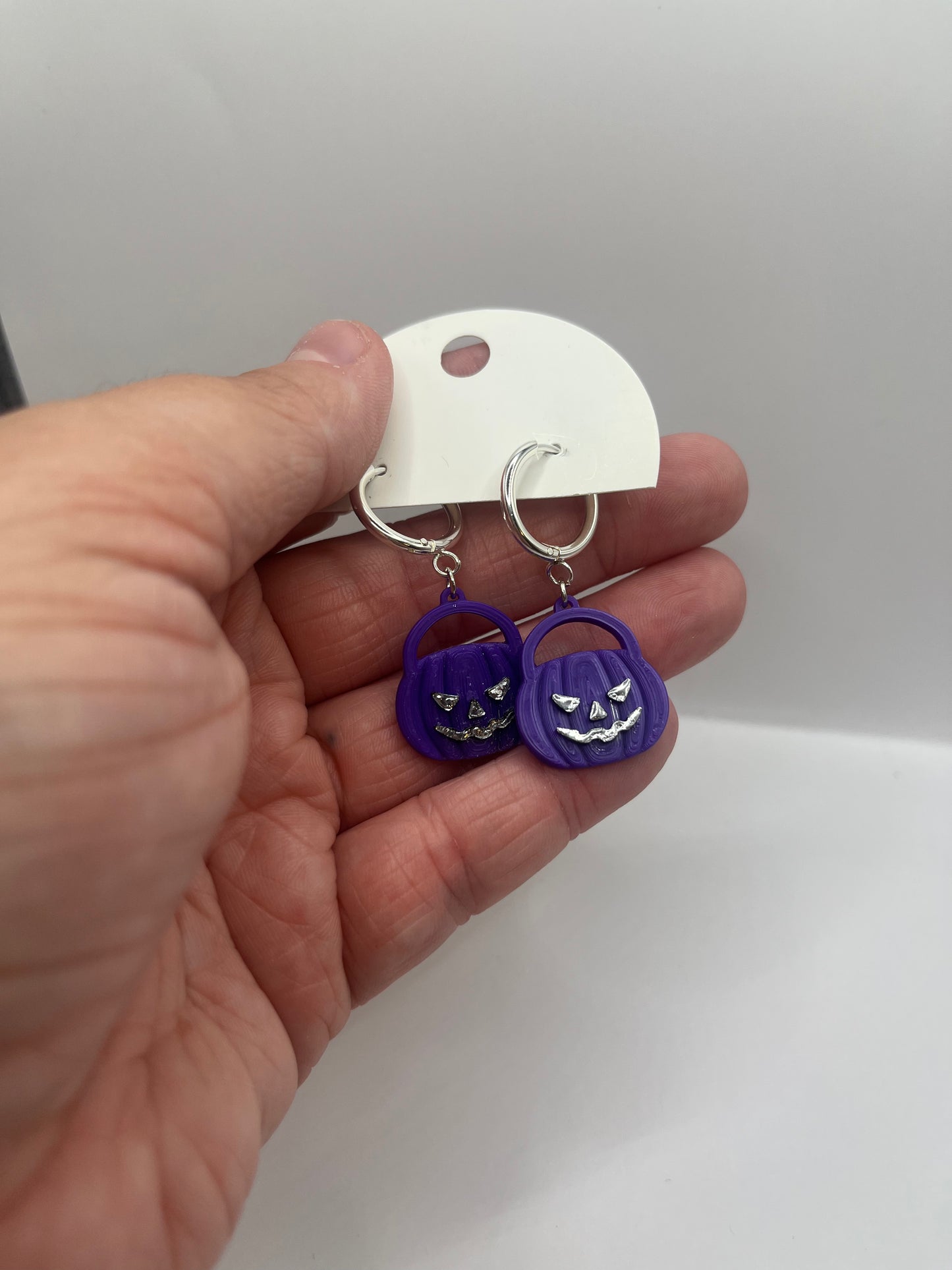 Purple Jack o’ Lantern Earrings