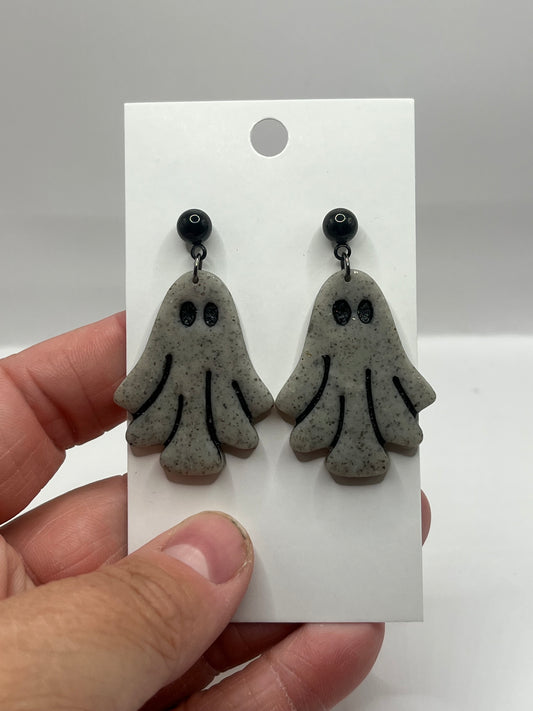 Granite Ghostie Earring