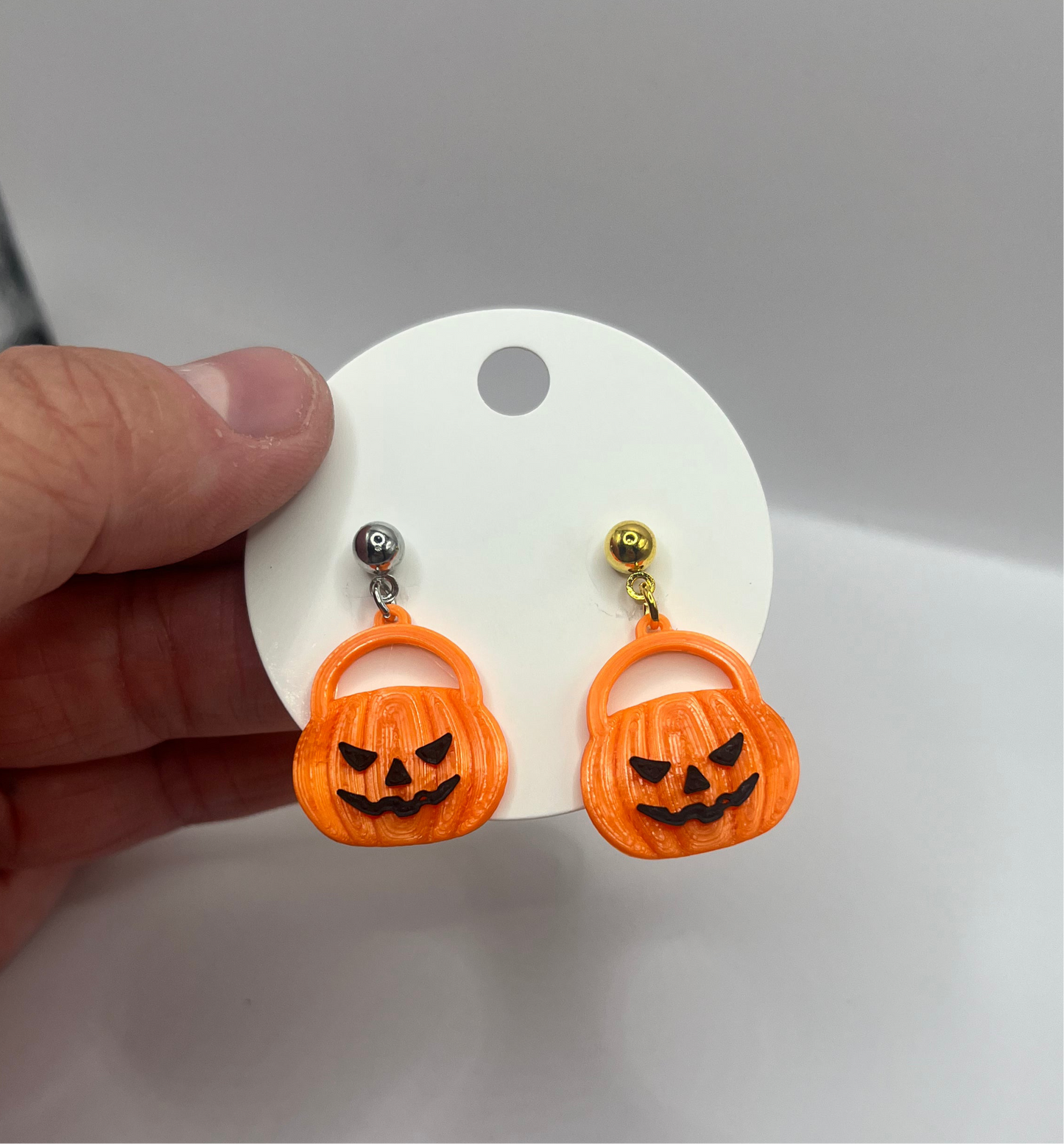 Orange Jack o’ Lantern Earrings