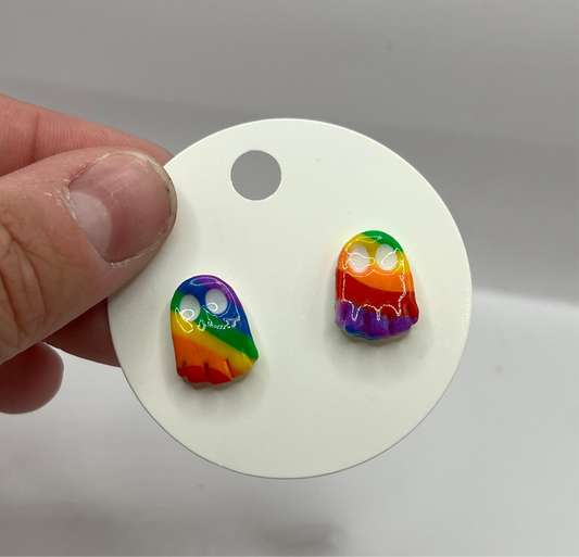 Rainbow Ghost Studs #1