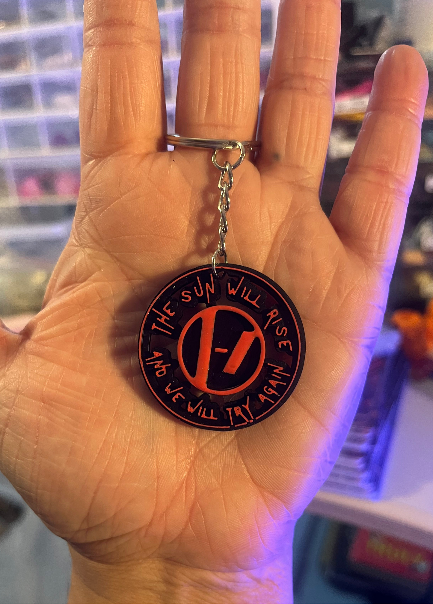 The Sun Will Rise Keychain/Bag Chain - 1.5” Size