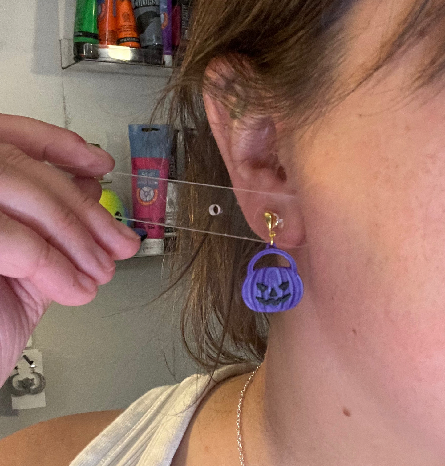 Purple Jack o’ Lantern Earrings