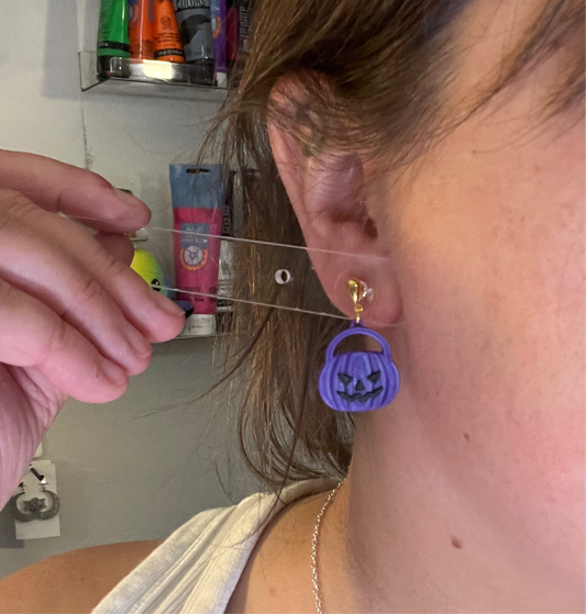 Purple Jack o’ Lantern Earrings
