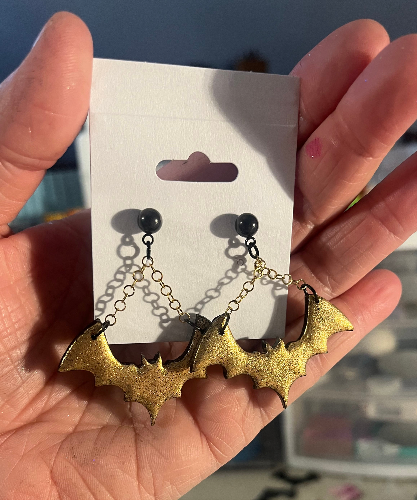 Golden Bat Studs