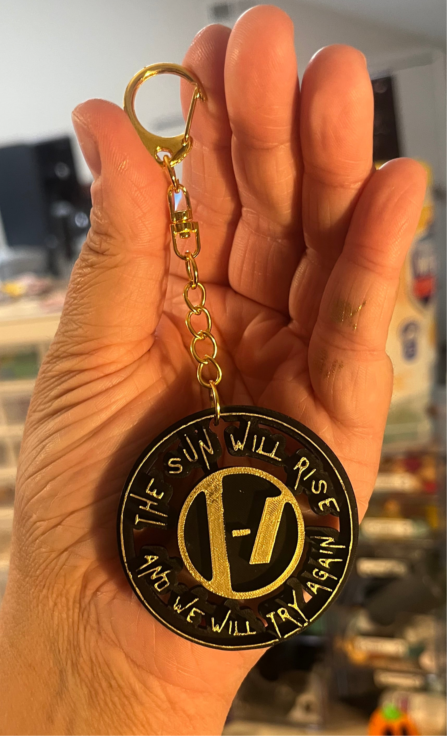 The Sun Will Rise Keychain/Bag Chain - 1.5” Size