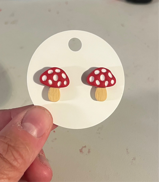 Red Mushroom Studs
