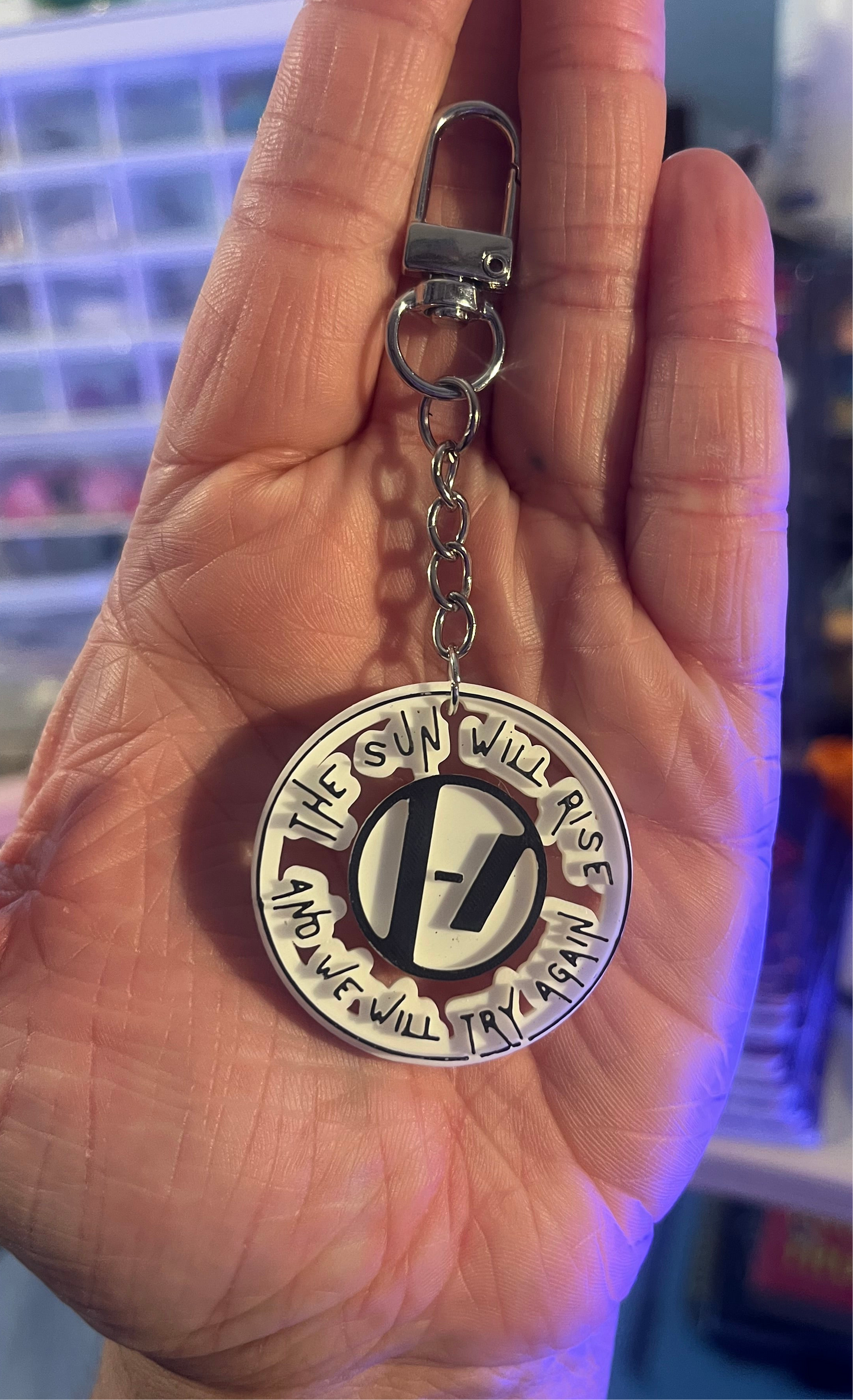 The Sun Will Rise Keychain/Bag Chain - 1.5” Size