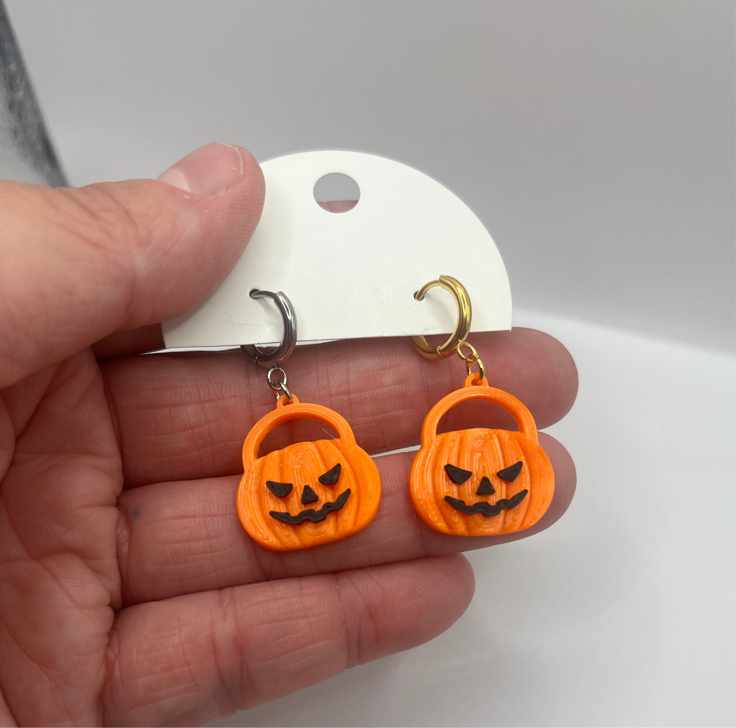 Orange Jack o’ Lantern Earrings