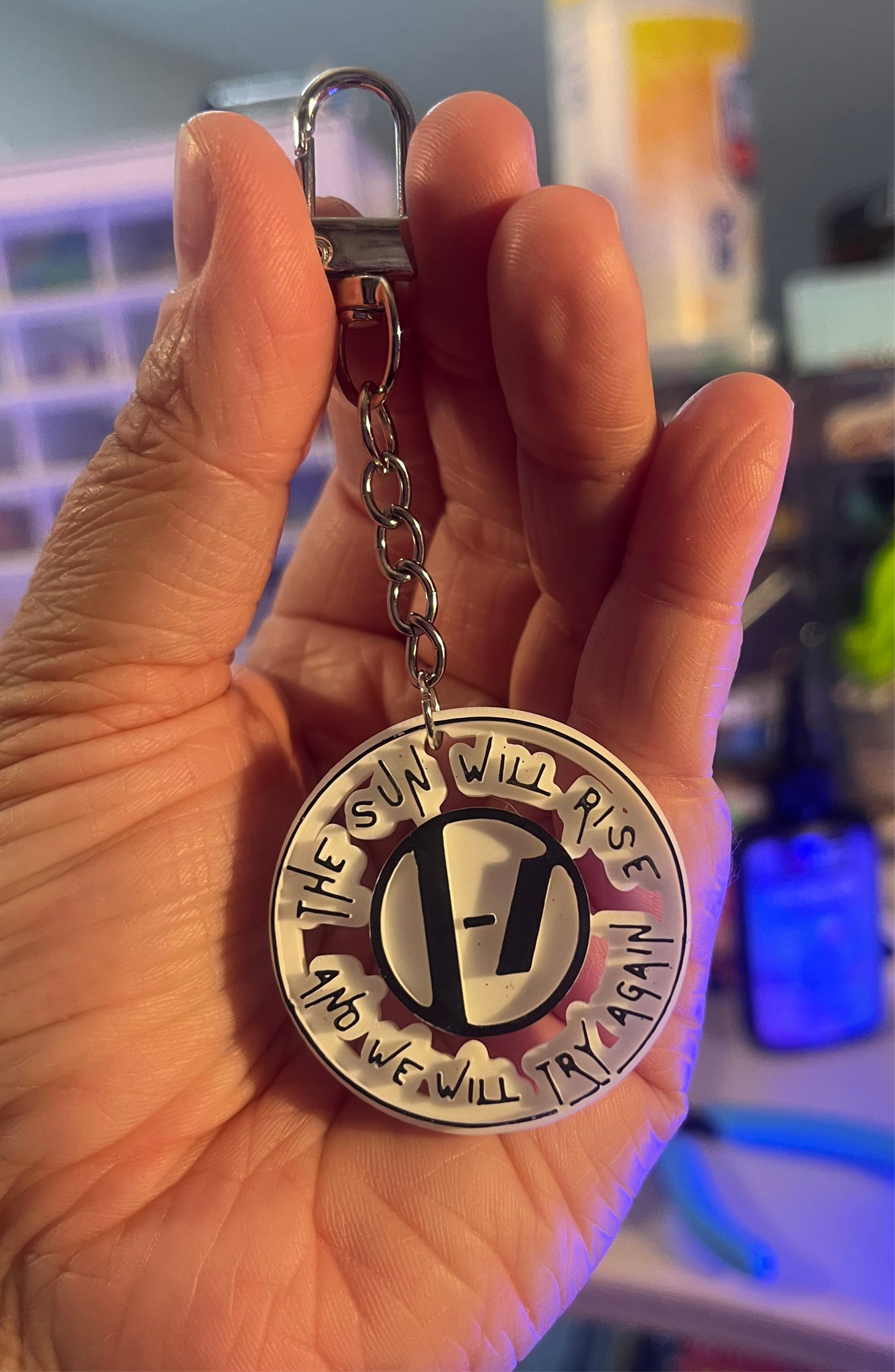 The Sun Will Rise Keychain/Bag Chain - 1.5” Size