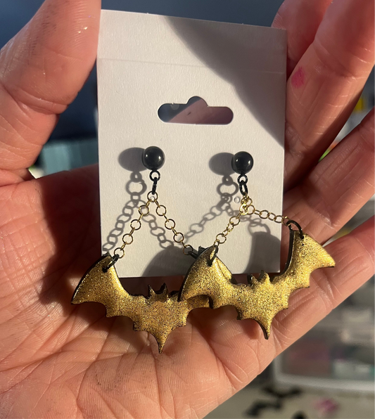 Golden Bat Studs