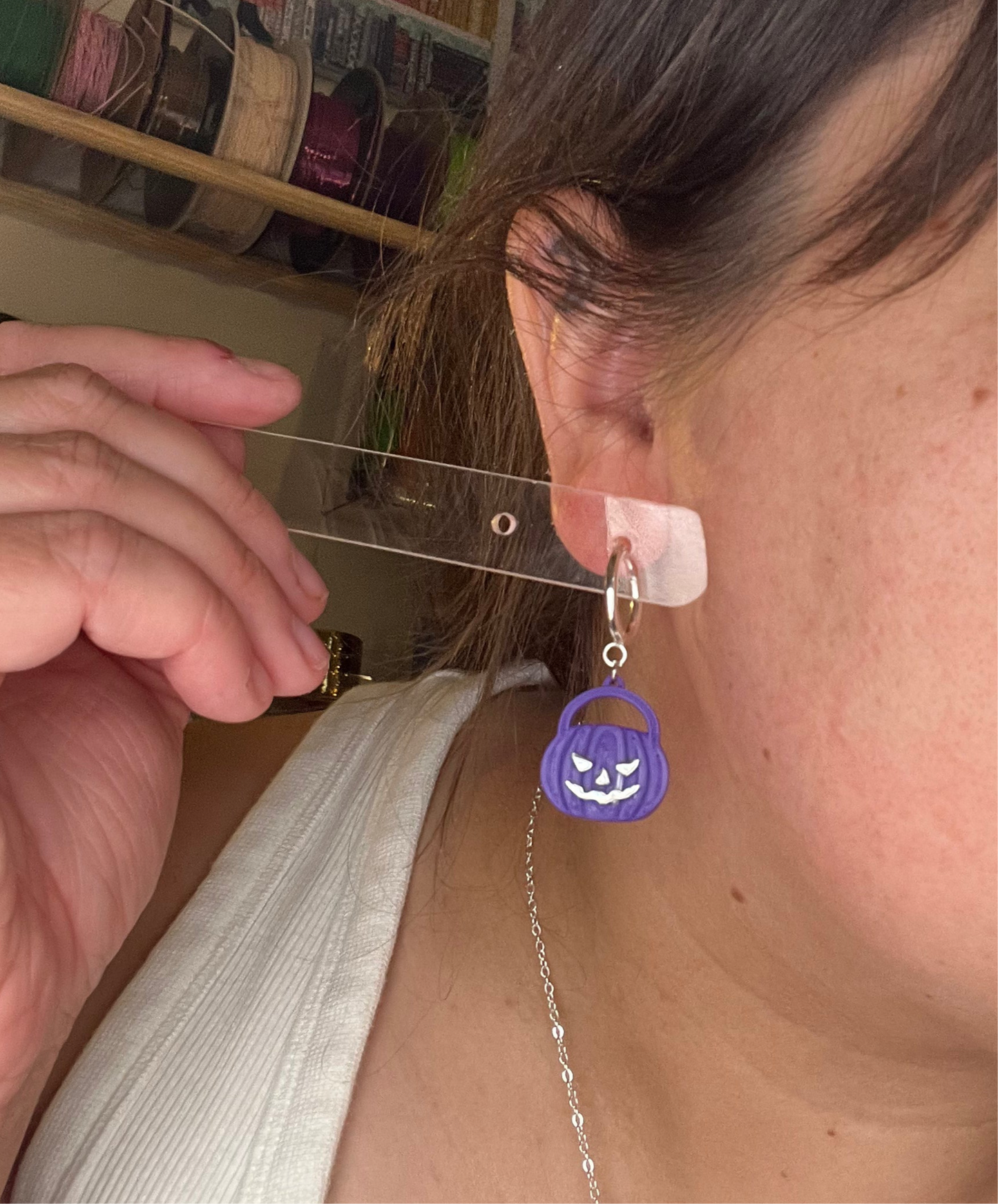 Purple Jack o’ Lantern Earrings