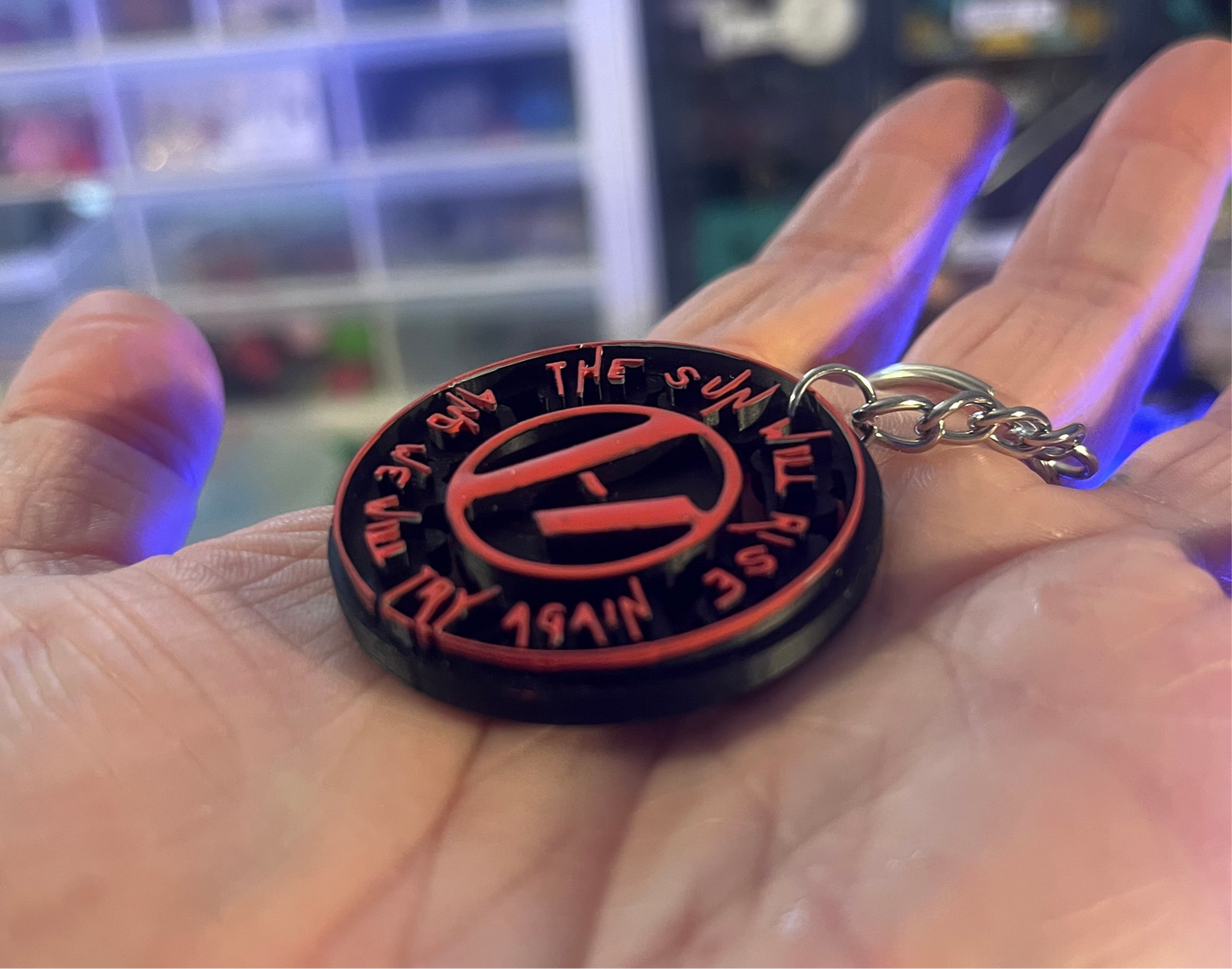 The Sun Will Rise Keychain/Bag Chain - 1.5” Size