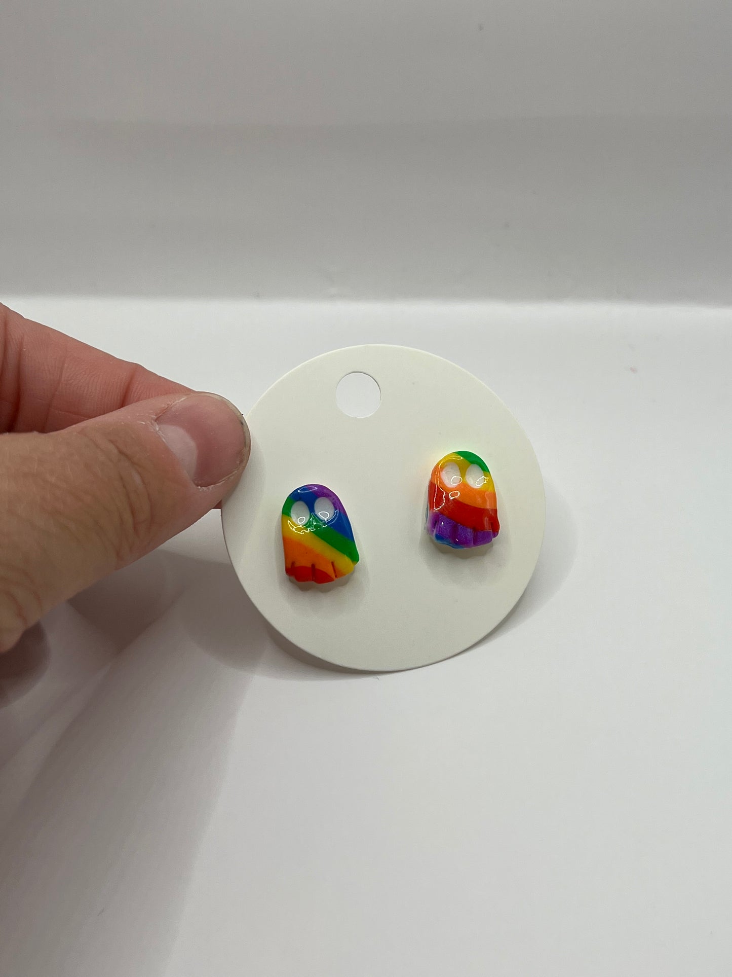 Rainbow Ghost Studs #1
