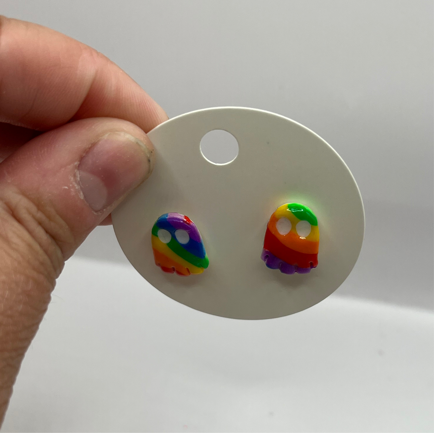 Rainbow Ghost Studs #1