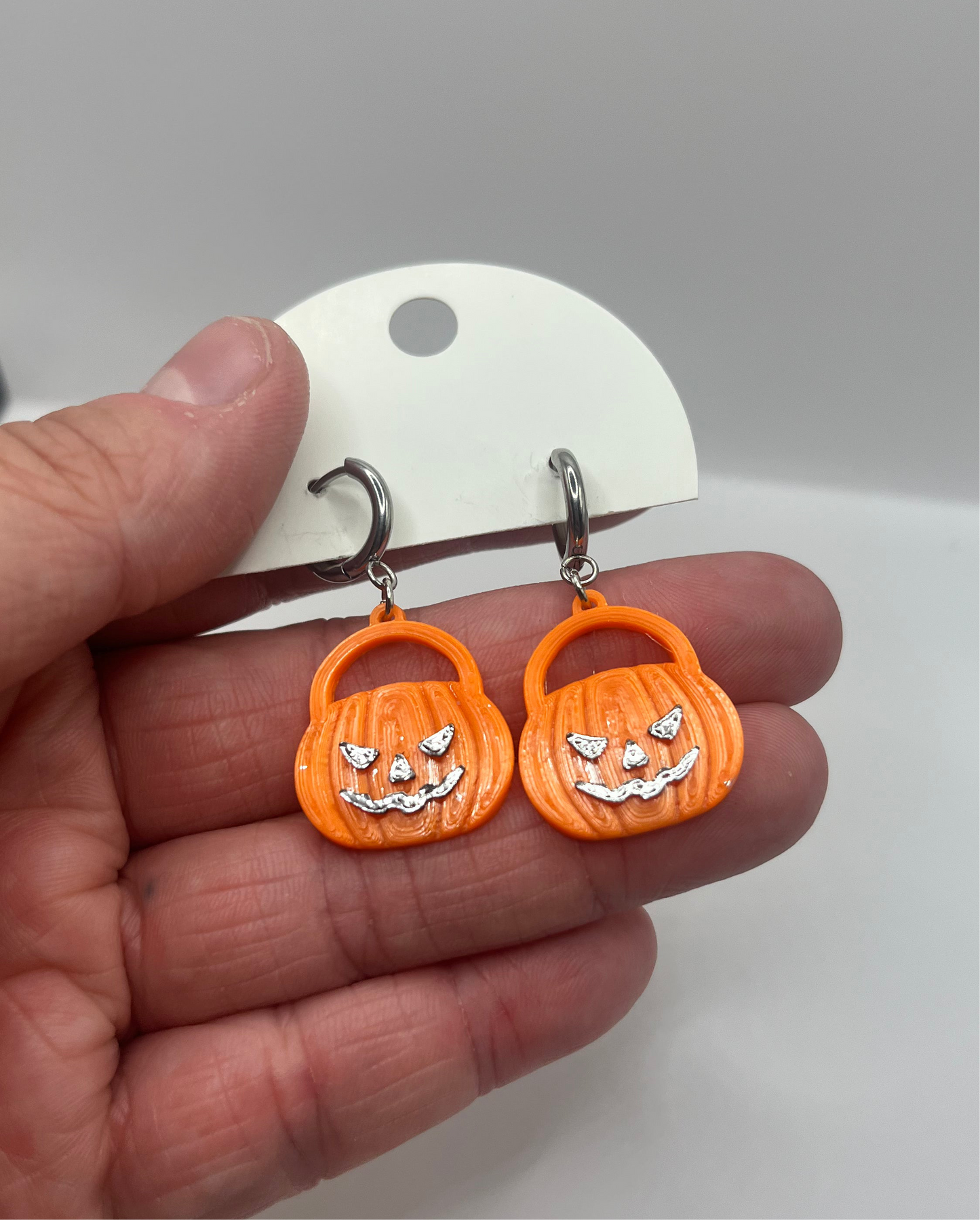 Orange Jack o’ Lantern Earrings