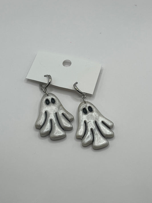 Silver Ghostie Earring
