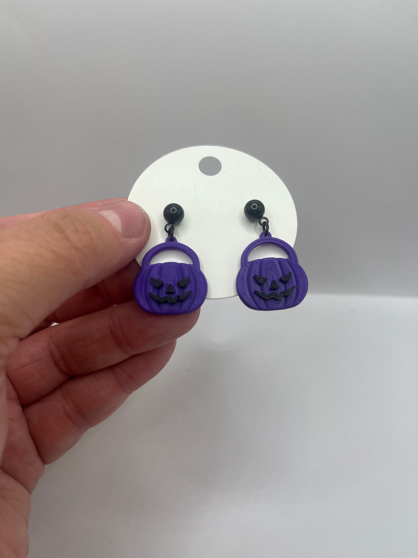Purple Jack o’ Lantern Earrings