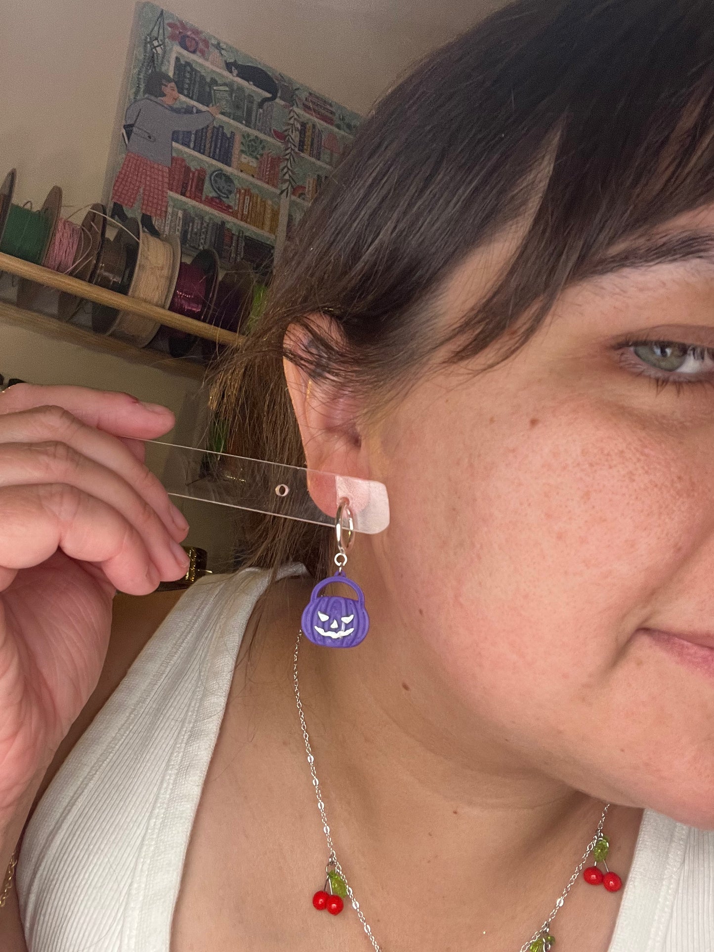 Purple Jack o’ Lantern Earrings