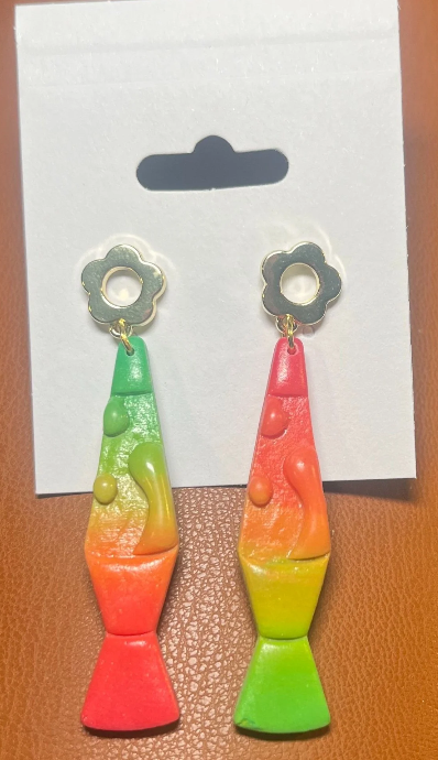 Warm-Toned Lava Lamps (Orange, Yellow, Green gradient)