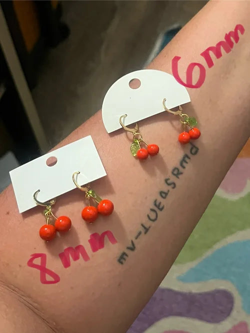 Cherry Earrings - 8 mm